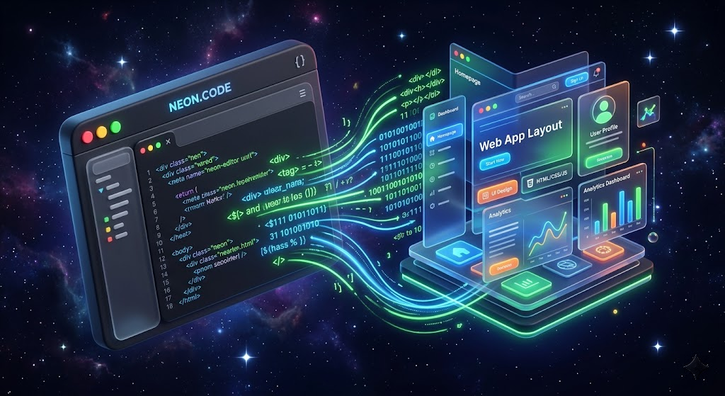 Code to web application transformation